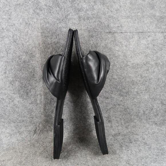 BOG Collective Shoes Women 11 Sandal Slip On Flat Twist Strap Leather Boho Black - Picture 8 of 12